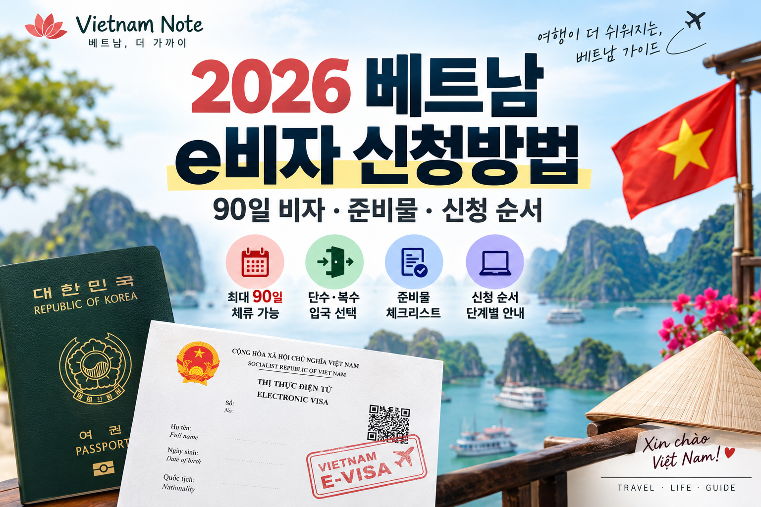 2026 베트남 e비자 신청방법|90일 비자·준비물·신청 순서