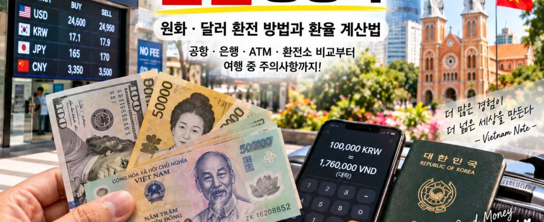 2026 베트남 환전 총정리｜원화·달러 환전 방법과 환율 계산법