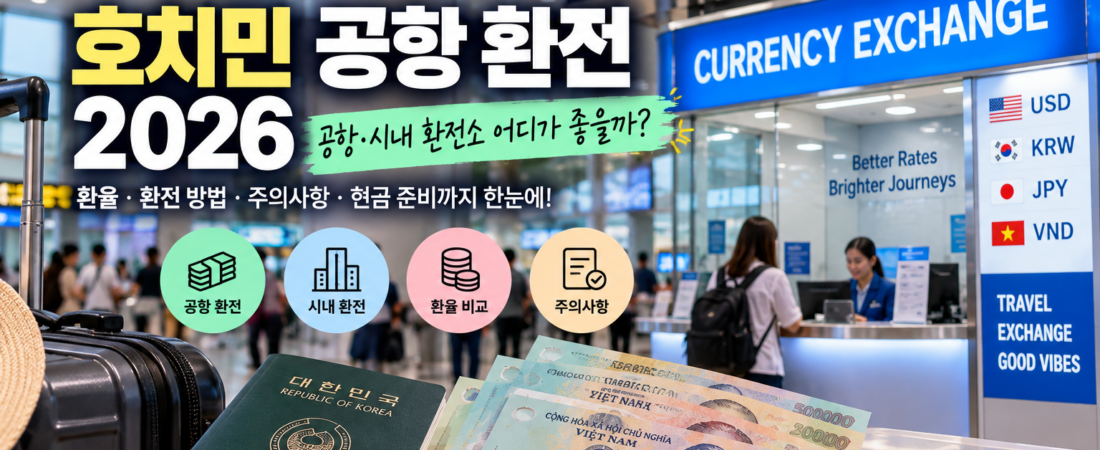 「호치민 공항 환전 2026|공항·시내 환전소 어디가 좋을까?」