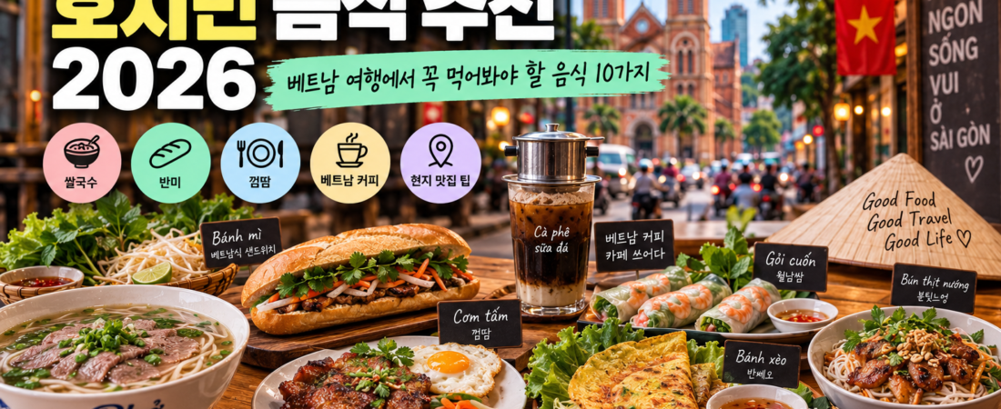 호치민 음식 추천 2026|베트남 여행에서 꼭 먹어봐야 할 음식 10가지